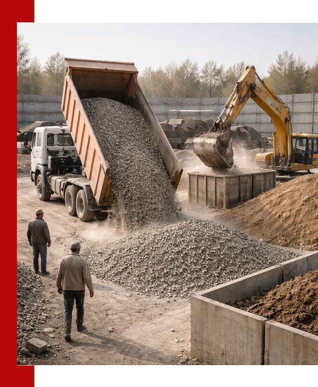 Доставка нерудных материалов с погрузкой и разгрузкой в Надыме