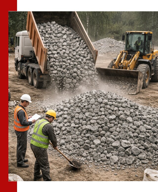 Гранитный щебень фракция 70-150 доставка в Надыме