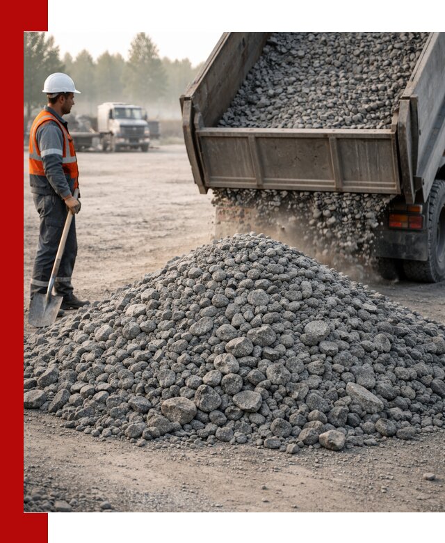 Гранитный щебень фракции 100–201 для строительства в Надыме