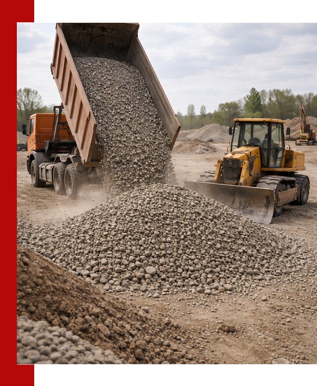 Доставка гравийного щебня фракции 40-70 в Надыме
