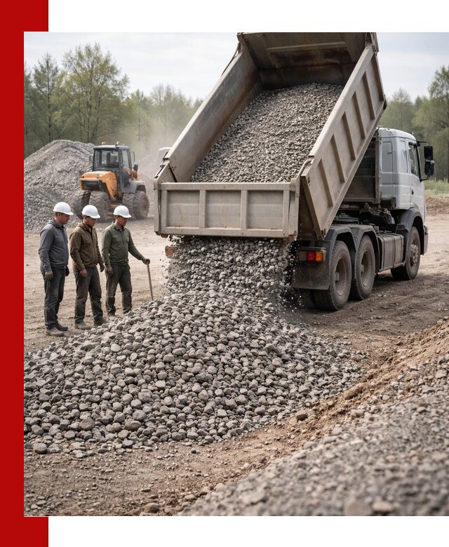 Доставка гравийного щебня фракции 70-120 в Надыме