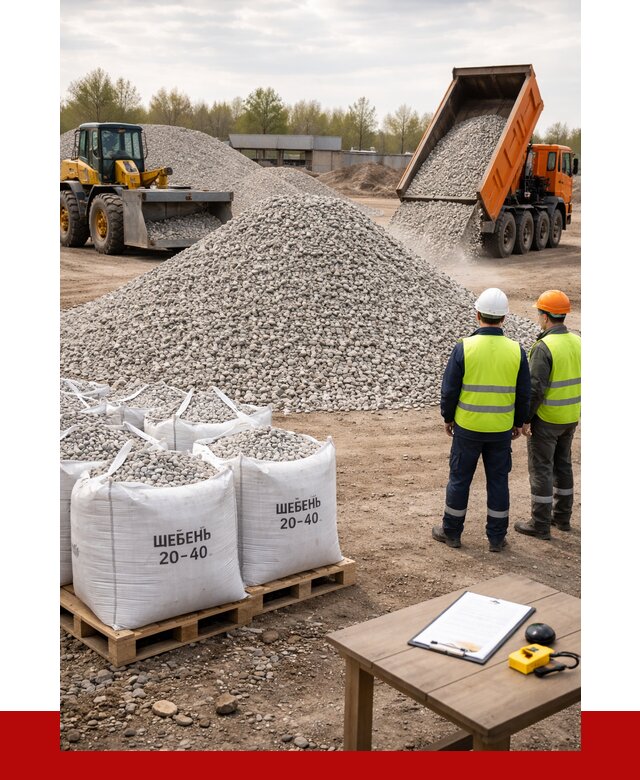 Известняковый щебень 20-40 в Надыме от 2179 р. ПРОНЕРУДНдм
