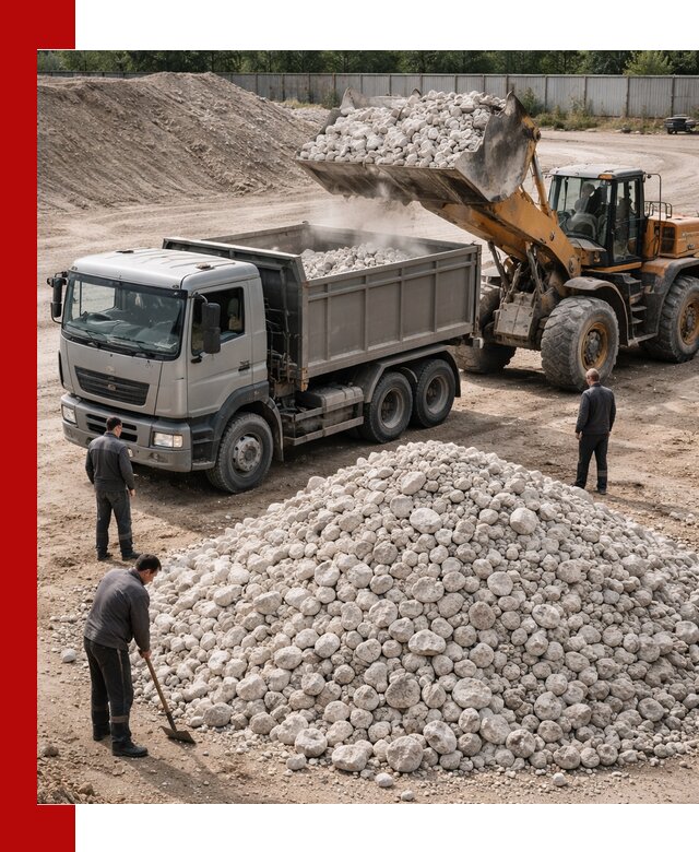 Известняковый щебень фракция 70–150 с доставкой в Надыме