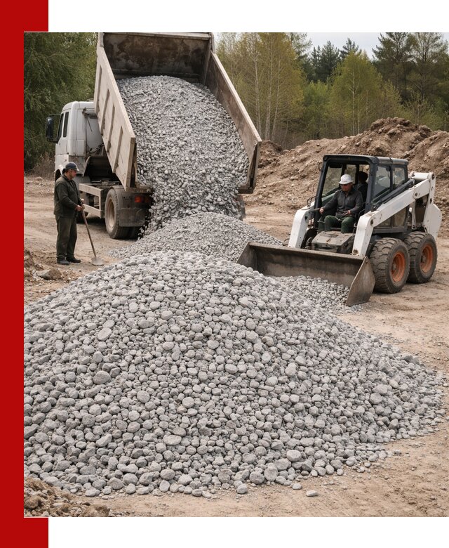 Доставка доломитового щебня в Надыме напрямую от карьера