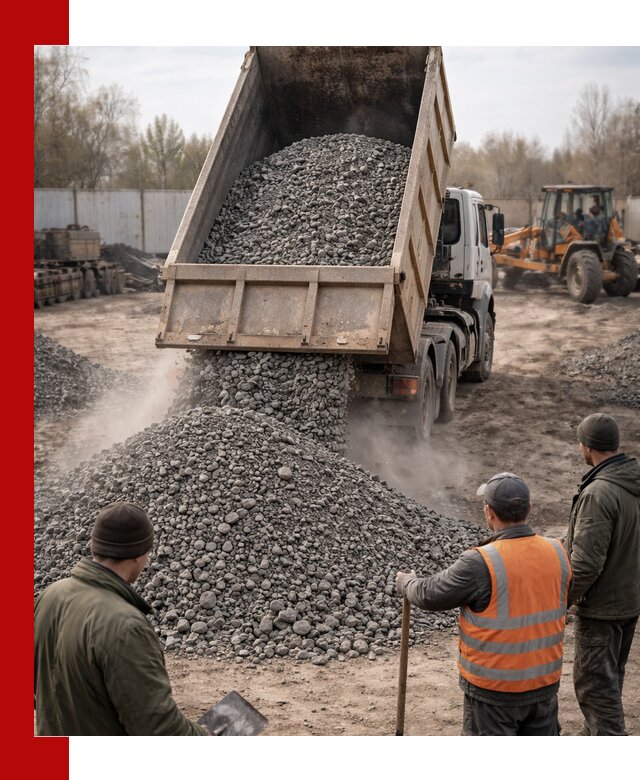 Доставка шлакового щебня в удобные сроки по выгодной цене в Надыме