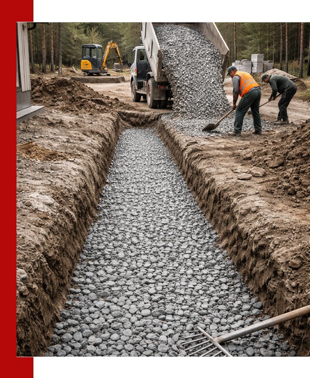 Щебень для дренажа с доставкой в Надыме высокого качества