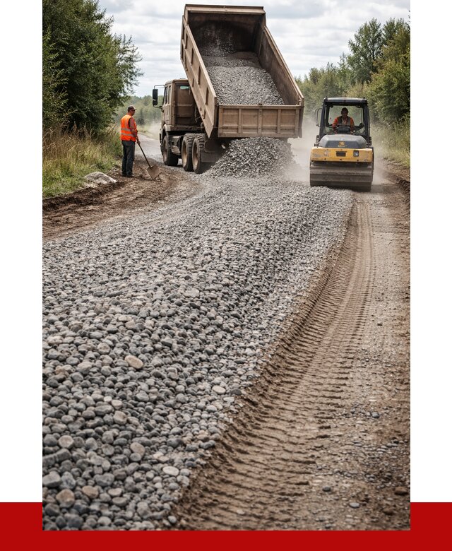 Щебень для отсыпки дороги в Надыме от 2802 р. ПРОНЕРУДНдм