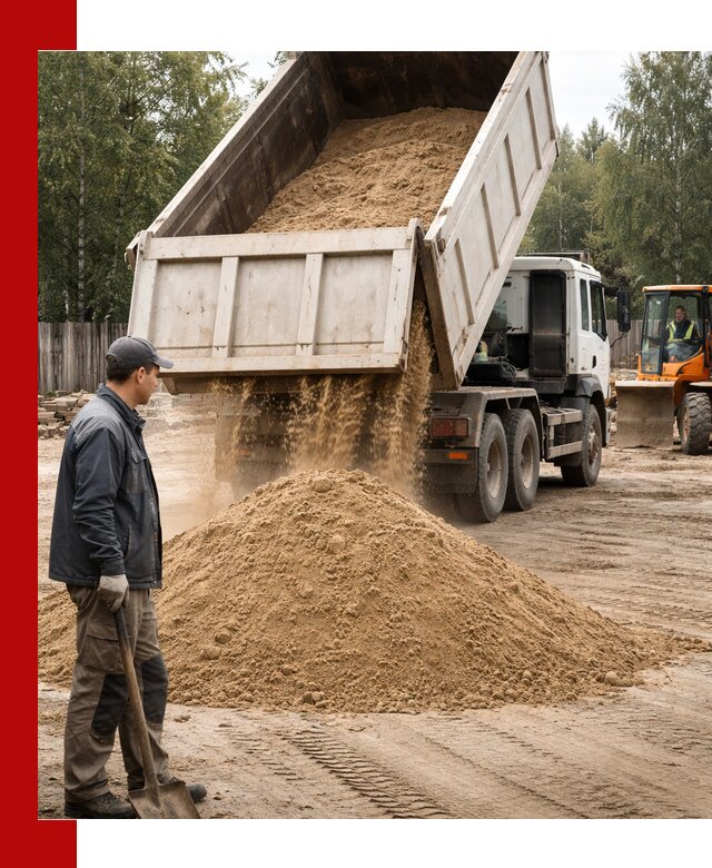 Доставка и продажа песка с разгрузкой в Надыме