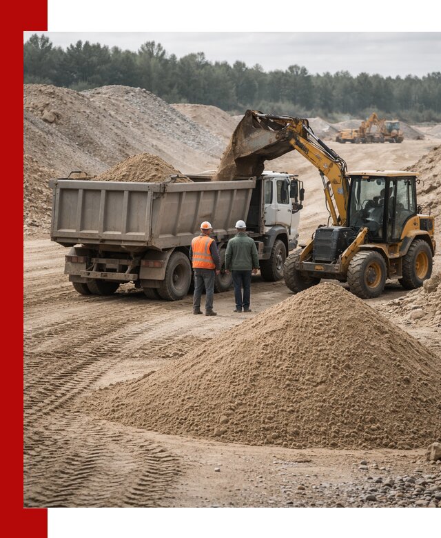 Карьерный среднезернистый песок с доставкой в Надыме