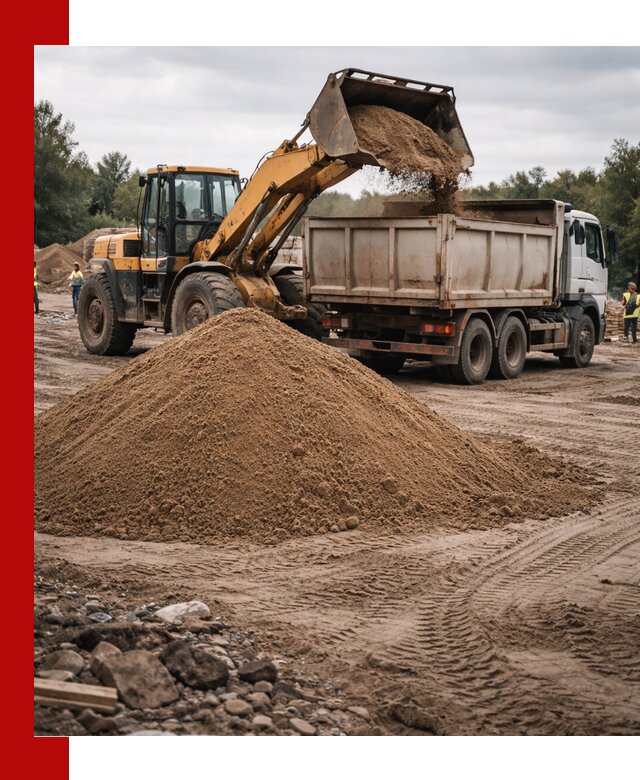 Доставка речного песка навалом в Надыме быстро и выгодно