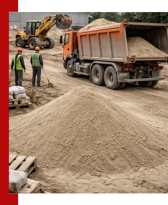 Доставка и продажа мытого речного песка в Надыме