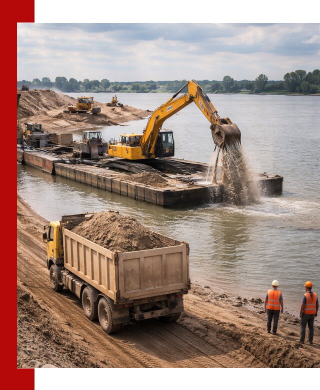 Намывной песок с доставкой в Надыме оптом и в розницу