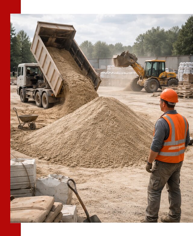 Доставка строительного песка с самосвалом в Надыме