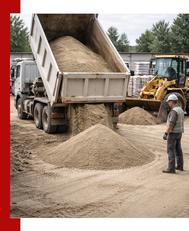 Поставка и доставка песка для бетона в Надыме
