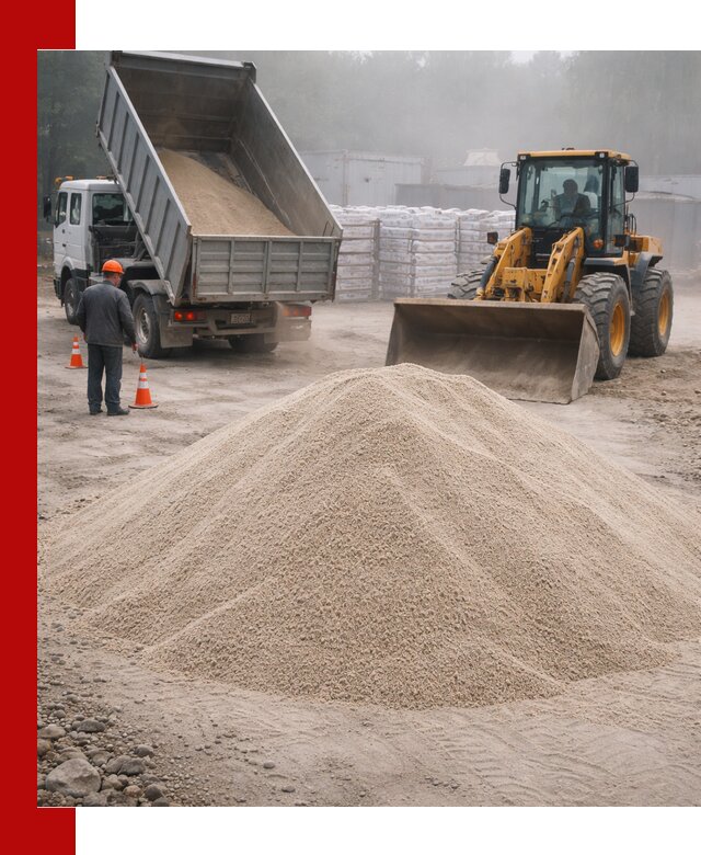 Кварцевый песок фракция 0–8 для стройработ в Надыме