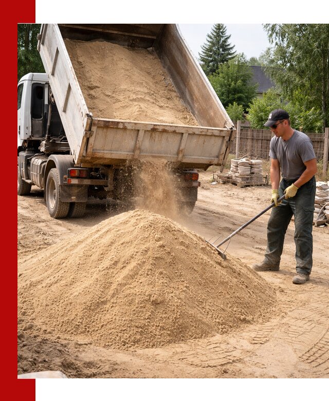 Доставка сухого песка самосвалами в Надыме