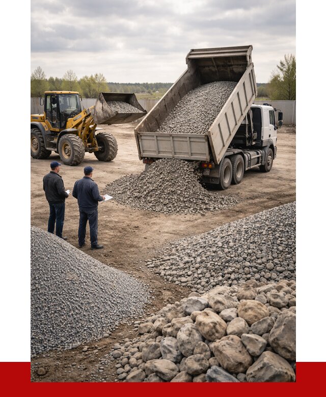 Гравий и камень с доставкой в Надыме от 4359 р. - ПРОНЕРУДНдм