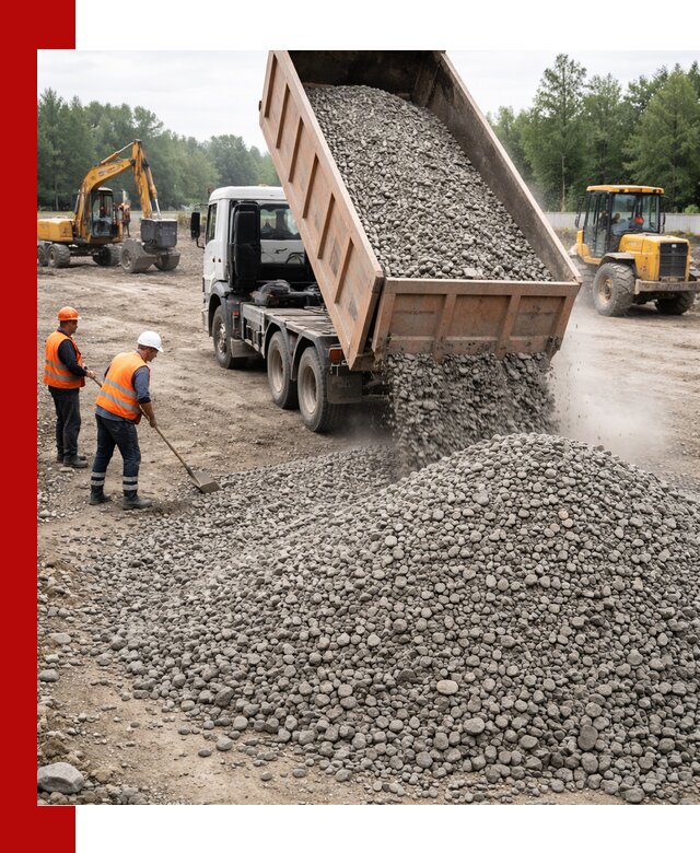 Доставка гравия фракции 40-70 в Надыме оптом и в розницу