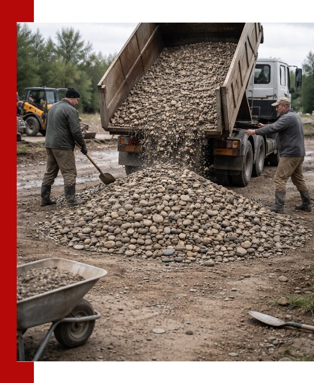 Доставка гальки речной оптом и в розницу в Надыме