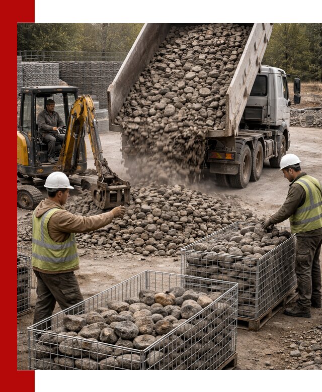 Камень для габионов фракция 100–201 в Надыме