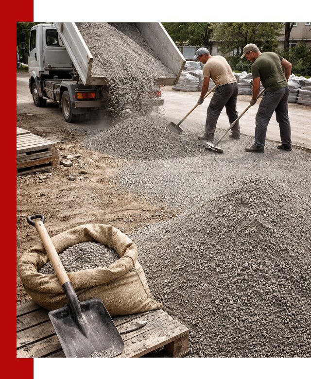 Отсев для тротуарной плитки в Надыме — доставка и укладка