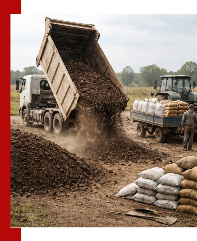 Доставка грунта и удобрений оптом в Надыме для сельхоз и строительства