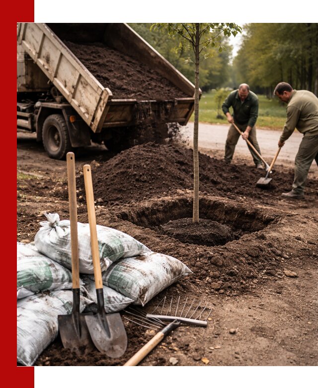 Грунт для посадки деревьев в Надыме — доставка и подготовка почвы