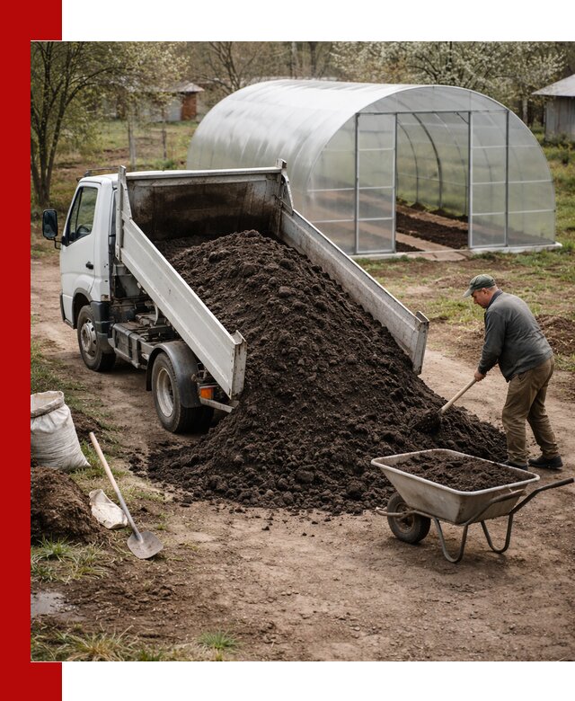 Чернозем для теплицы с доставкой в Надыме