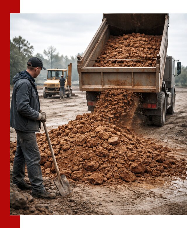 Глина для засыпки в Надыме с доставкой самосвалами
