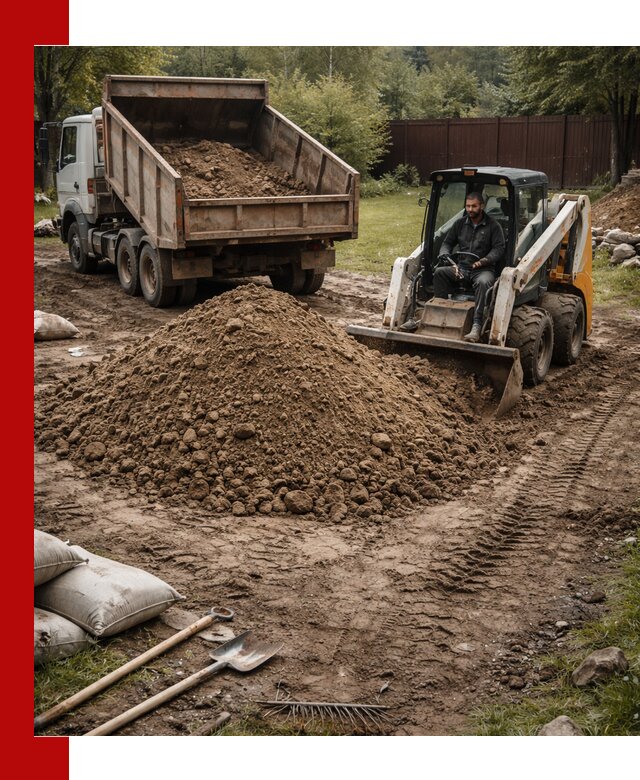 Суглинок для планировки участков в Надыме с доставкой и выгрузкой