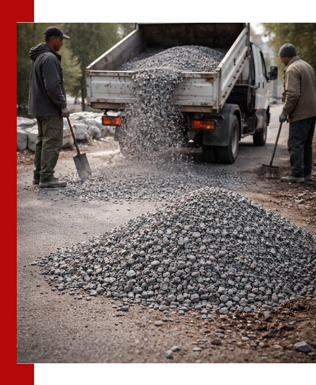 Гранитная крошка для посыпки дорог и тротуаров в Надыме