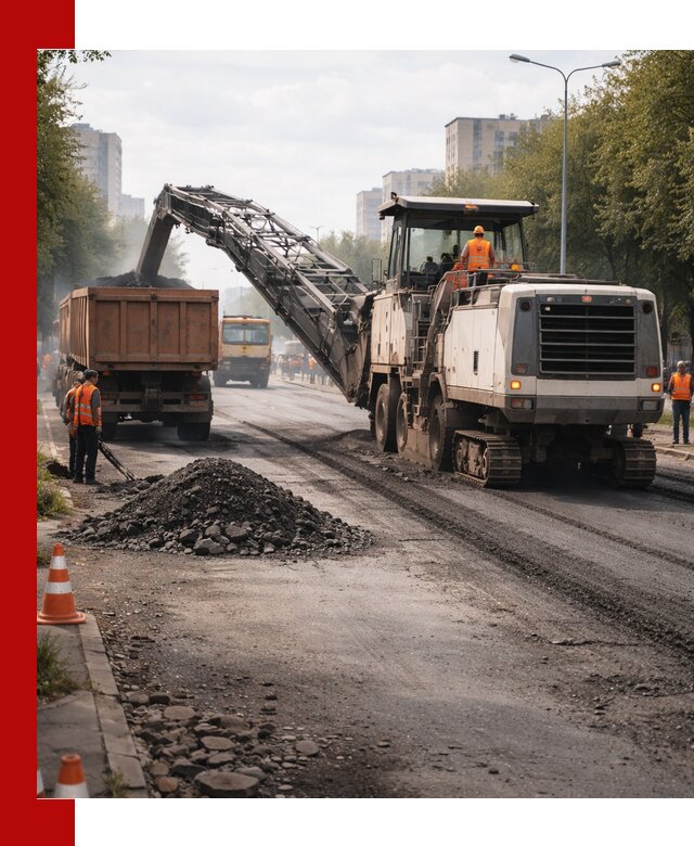 Фрезерованный асфальт в Надыме — удаление и вывоз старого покрытия