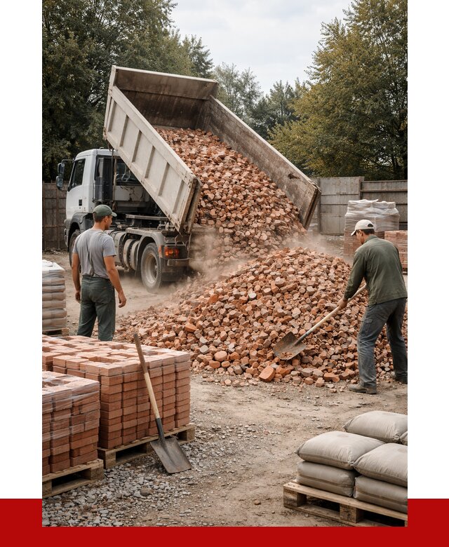 Бой кирпича в Надыме с доставкой от 4359 руб/куб | ПРОНЕРУДНдм