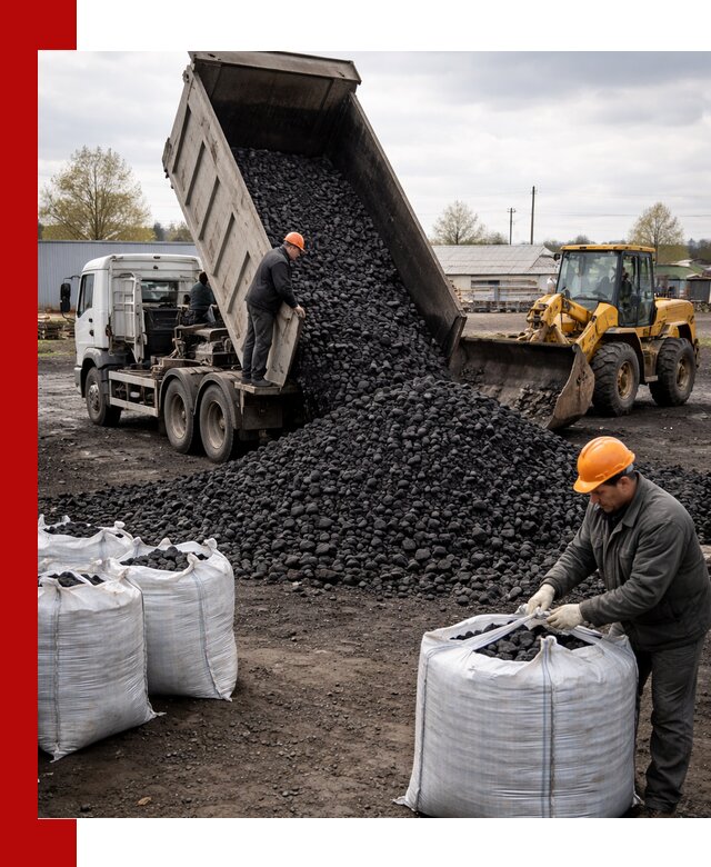 Доставка каменного угля в Надыме оптом и в розницу