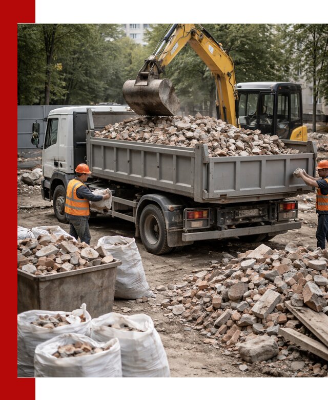 Вывоз строительного мусора в Надыме с самосвалами и контейнерами
