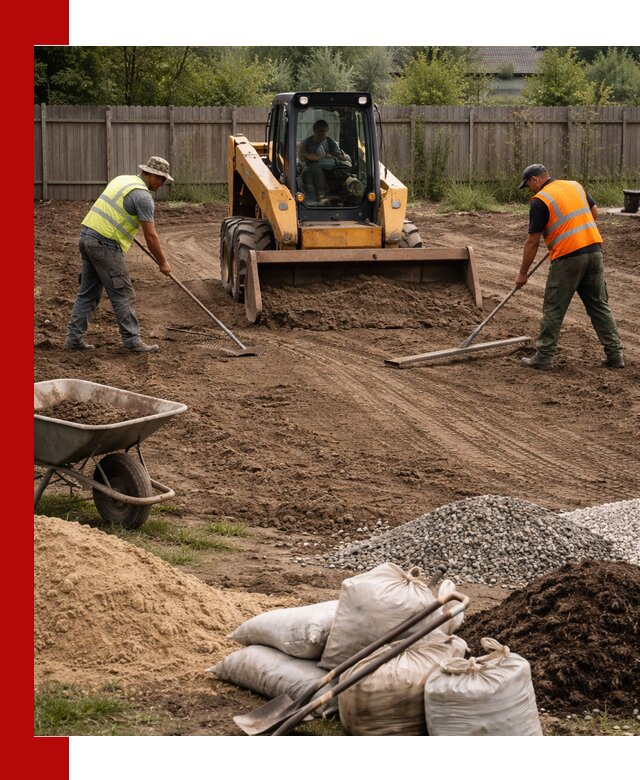 Выравнивание участка под строительство и благоустройство в Надыме